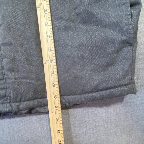 Mens Rugged Elements Dark Gray Jacket Snap Button Pockets SZ L Quilted Lining - Picture 9 of 10